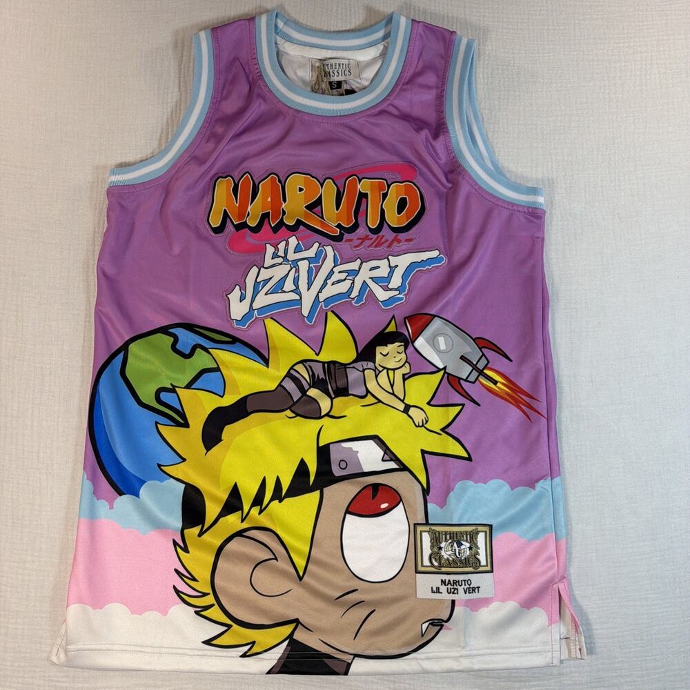 Naruto Lil Uzi Vert Basketball Jersey Men’s S Anime authentic Classics NWT Men S